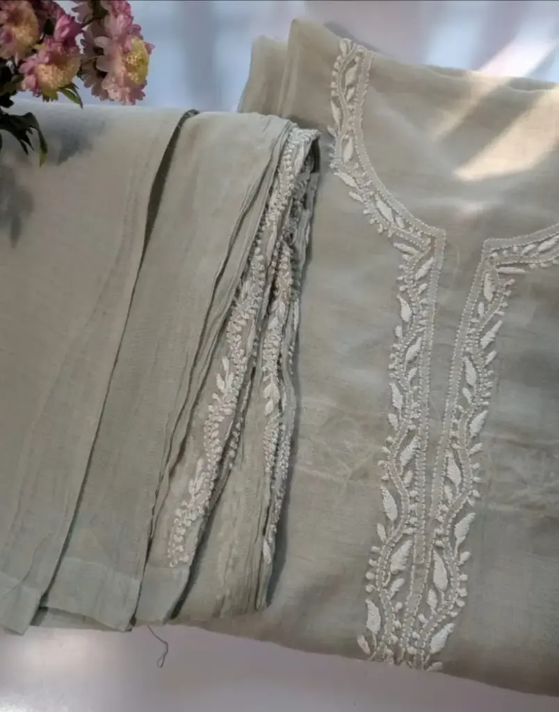 Mul Cotton Chikankari Co-ord set 