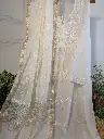 Mul Cotton Chikankari Kurta embellished with cuttdana