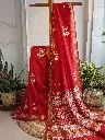 LAL GULAB   Chanderi Silk Saree embellished with sequence, cuttdana and zardozi
