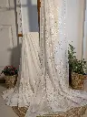 NARGIS   Viscose Chikankari Saree with Gotta - patti work