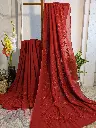 GUL-LALIMA Viscose Chikankari Saree with Resham work monotone elegance