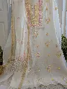 Pink-Yellow Mul Chikankari Kurta Set