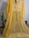 Yellow Mul Cotton Kurta set  
