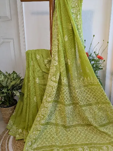 SITARA GREEN    Kota Saree with Mukaish work