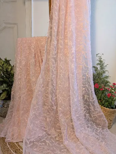 GULABI ARK    Georgette Saree with Tepchi work